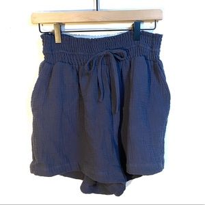 Joie Cotton Blue Estastic Waist Casual Shorts